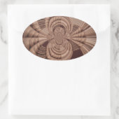 ハクナマタ自然タアートプリント 楕円形シール (バッグ)