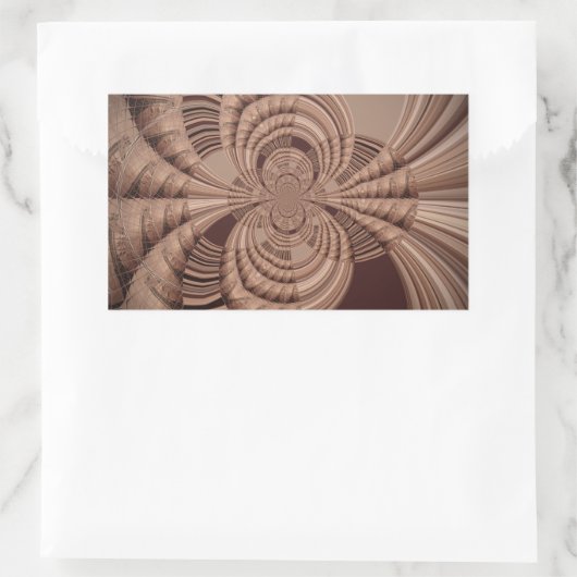 ハクナマタ自然タアートプリント 長方形シール (バッグ)