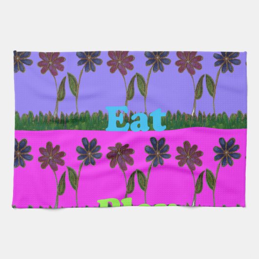 ハクナマタ食べタ遊ラヴ.png キッチンタオル (横)