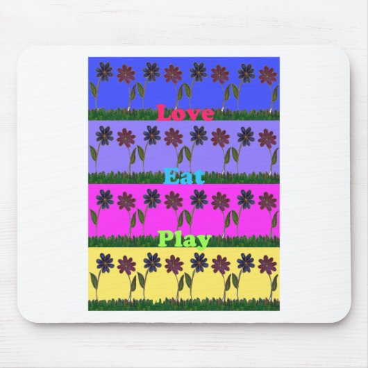 ハクナマタ食べタ遊ラヴ.png マウスパッド (正面)