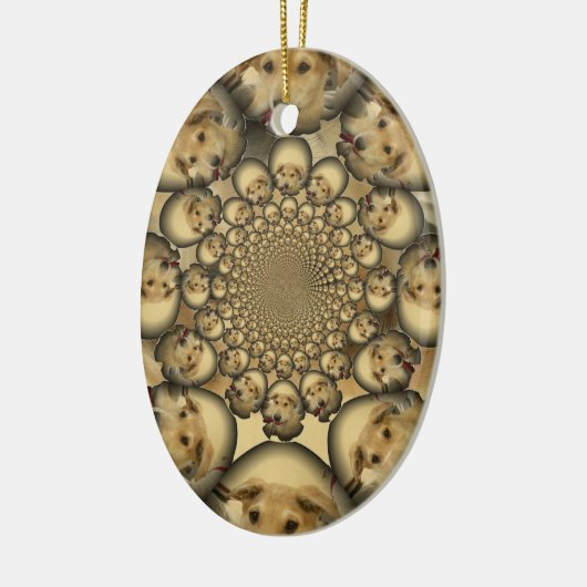 ハクナマッタパピーズと犬インフィニティ驚くべきスティ セラミックオーナメント (左)