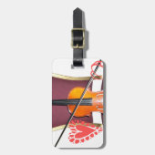 ハクナ・マタタバレンタインラブソング、愛の音色 ハクナ・マタタバレンタイン。心に響く美しい木製バイオ ラゲッジタグ (正面縦)