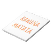 ハクナ・マタタ - アフリカ部族テキストアート ノートパッド (回転)