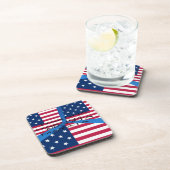 ハクナ・マタタ アメリカ国旗：愛国的なデザイン コースター (右側)