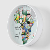 ハクナ・マタタ・ジャンボ・ハバリアフリカ！私はアフリカが大好き 壁時計 (傾斜)