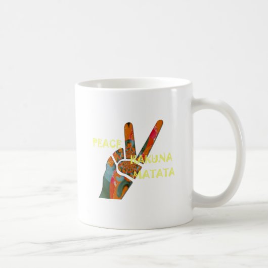 ハクナ・マタタ 平和 コーヒーマグカップ (右)
