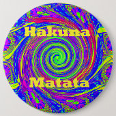 ハクナ・マタタ - 渦巻きデザインの鮮やかな色彩 缶バッジ (正面)