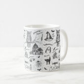 ハクラシックロウィーンプリントコーヒーマグ コーヒーマグカップ (正面右)