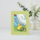 ハグあなたのママ、かわいいベビーシックは母の鶏を愛する シーズンポストカード (スタンド正面)