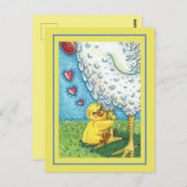 ハグあなたのママ、かわいいベビーシックは母の鶏を愛する ポストカード (正面/裏面)