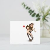 ハグおもしろいラフ ポストカード (スタンド正面)