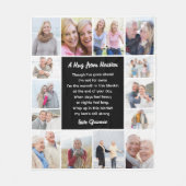 ハグから天国フォトコラージュ悔やみや弔慰 フリースブランケット (正面)