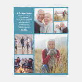 ハグから天国フォトコラージュ悔やみや弔慰 フリースブランケット (正面)