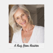 ハグから天国悔やみや弔慰ギフト写真メモリアル フリースブランケット (正面)
