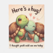 ハグかわいいカメモダンのフリースブランケット フリースブランケット (正面)