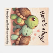 ハグかわいいカメモダンのフリースブランケット フリースブランケット (正面(横))