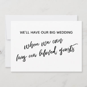 ハグができるまで延期された結婚式 招待状