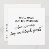 ハグができるまで延期された結婚式 招待状 (正面/裏面)