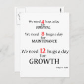 ハグが必要だ… ポストカード (正面/裏面)