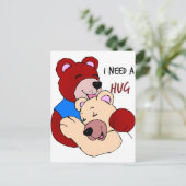 ハグが必要 ポストカード (スタンド正面)