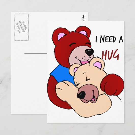 ハグが必要 ポストカード (正面/裏面)