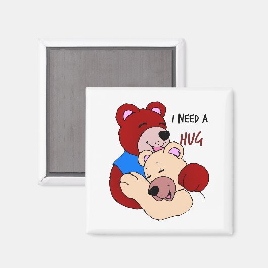 ハグが必要 マグネット (正面/裏面)