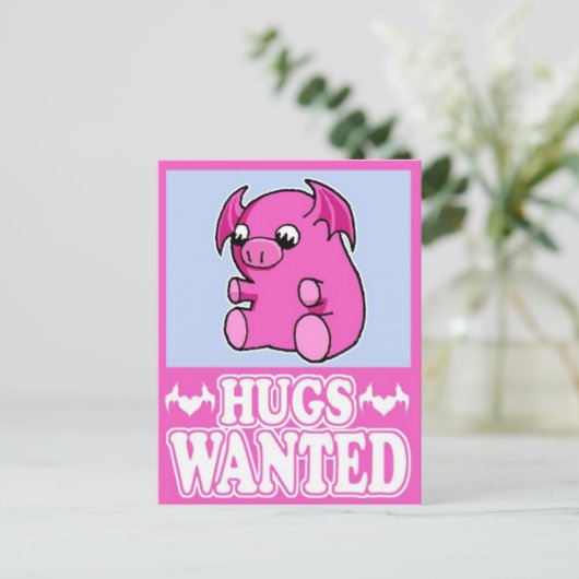 ハグが欲しい ポストカード (スタンド正面)