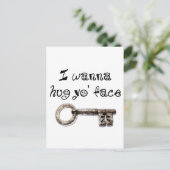 ハグしたい顔 ポストカード (スタンド正面)