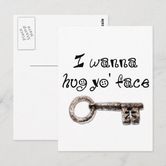 ハグしたい顔 ポストカード (正面/裏面)