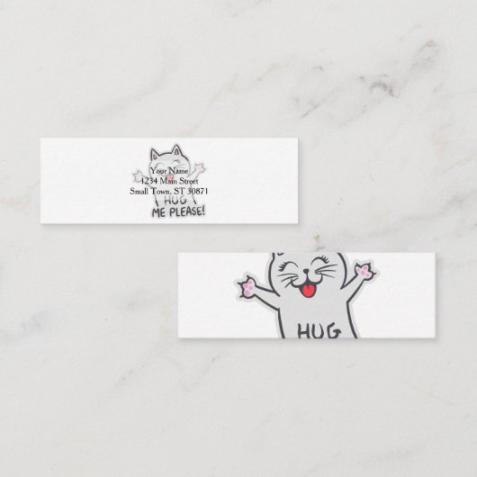ハグして下さい – 背景色を選択 スキニー名刺 (正面/裏面)