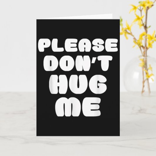 ハグしないでね 面白い カード (黄色い花)