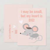 ハグしよう！かわいいねずみの子供の誕生日 ポストカード (正面/裏面)