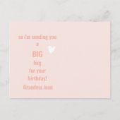 ハグしよう！かわいいねずみの子供の誕生日 ポストカード (裏面)