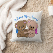 ハグするテディベアたち - 愛してる クッション (ブランケット)
