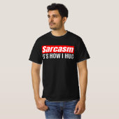 ハグする方法の皮肉 – Iinttic おもしろい Tシャツ (正面フル)