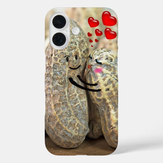 ハグする赤いハートのピーナッツ Case-Mate iPhoneケース (裏面)