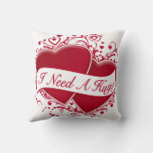 ハグだ！赤いハート クッション (裏面)