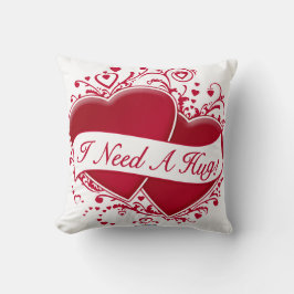ハグだ！赤いハート クッション