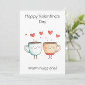 ハグでいっぱいのあたたかい愛を！ 〜 ふわふわキュートなバレンタイングリーティング 〜 カード (スタンド正面)