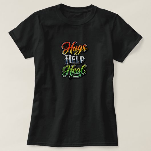 ハグで癒す Tシャツ (デザイン正面)