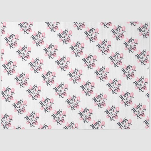 ハグとキスとハートティッシュペーパー 薄葉紙 (正面)