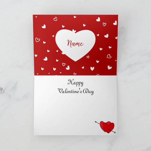 ハグとキスと汚れおもしろいものバレンタイン カード (内部)