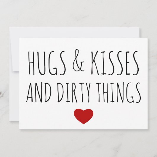 ハグとキスと汚れおもしろいものバレンタイン シーズンカード (正面)