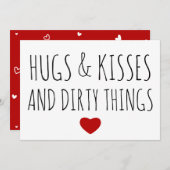 ハグとキスと汚れおもしろいものバレンタイン シーズンカード (正面/裏面)