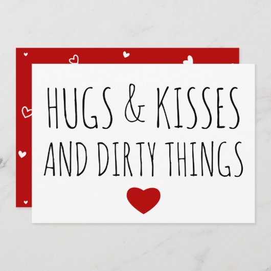 ハグとキスと汚れおもしろいものバレンタイン シーズンカード (正面/裏面)