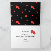 ハグとキスのバレンタインデーカスタム写真 カード (内部)