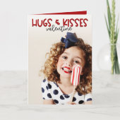 ハグとキスの家族写真バレンタイン シーズンカード (正面)