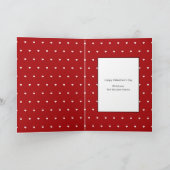 ハグとキスの家族写真バレンタイン シーズンカード (内部)