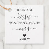 ハグとキスはすぐにミセス・ラベル、クラフト フェイバータグ (正面)