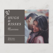 ハグとキスを送信カスタムフォトバレンタイン ポストカード (正面)